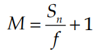 Persamaan 4. Perbesaran sudut lup pada mata berakomodasi maksimum 