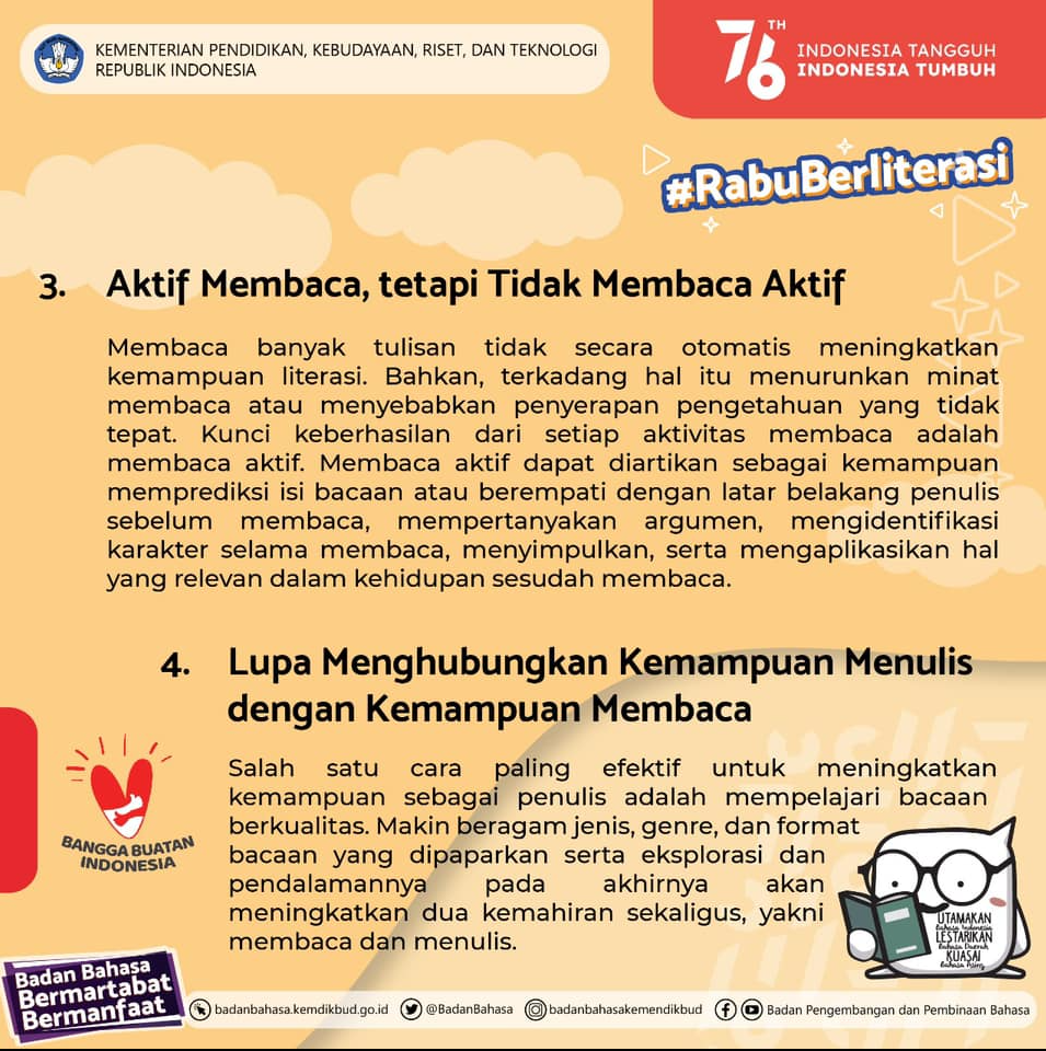 5 Penyebab Rendahnya  Kemampuan Literasi di Indonesia 3 & 4